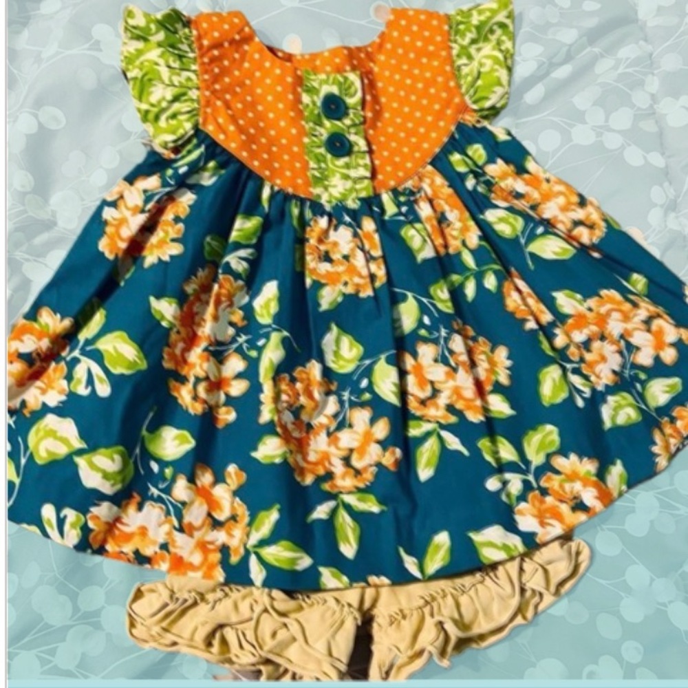 Eleanor Rose dress fall harvest teal vintage inspired farmhouse pumpkin patch
